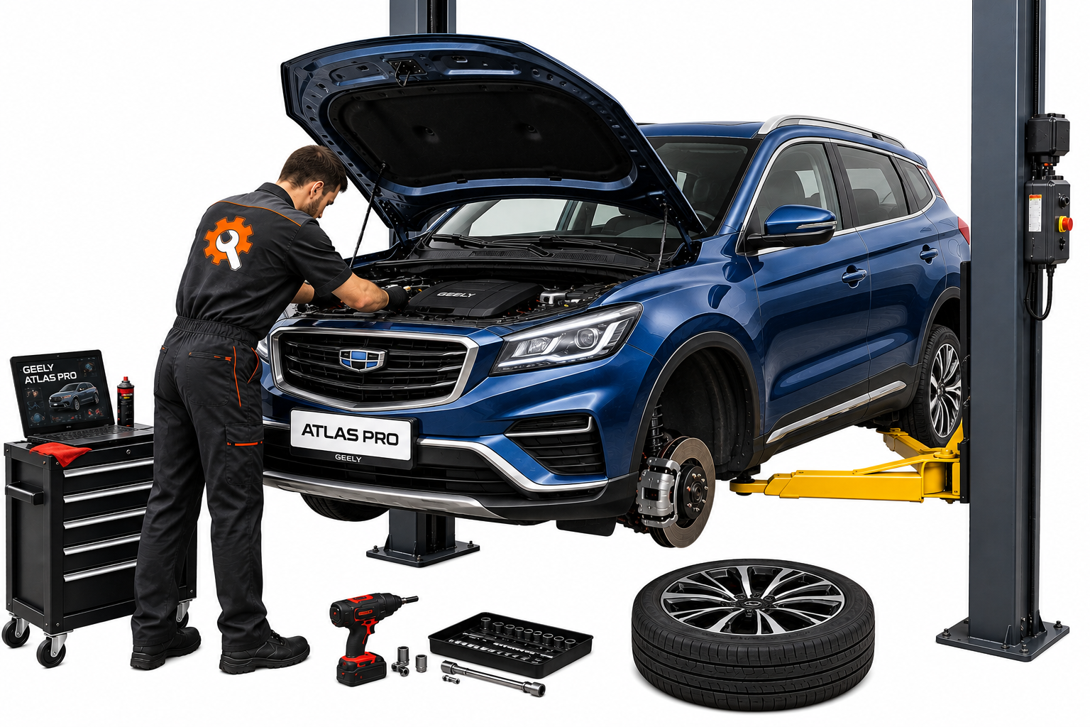 Ремонт Geely Atlas Pro в автосервисе