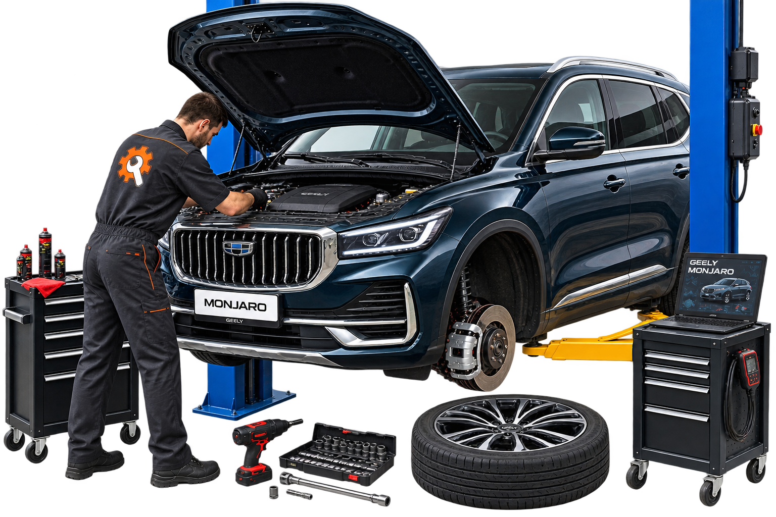 Ремонт Geely Monjaro в автосервисе